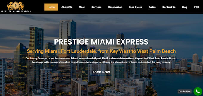 create professional limo website