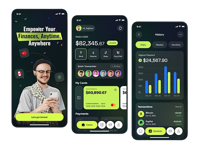 develop neobank app money transfer app p2p app payment app wallet app loan app