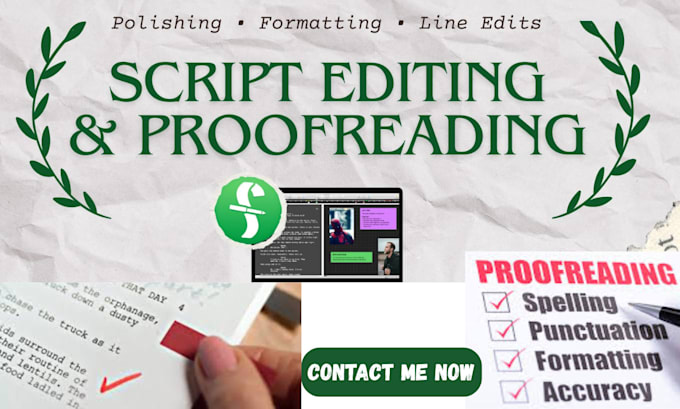 proofread scriptwriting edit screenplay copy ads script for clarity scriptwriter