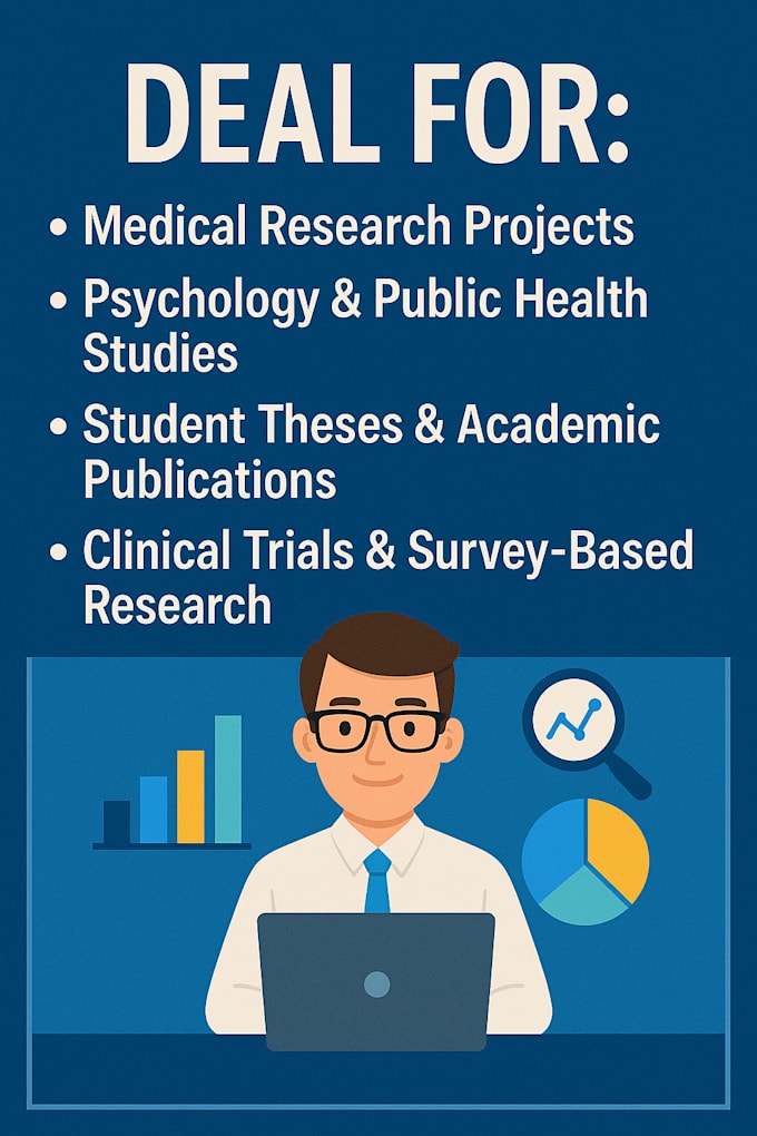do statistical analysis, data analysis using spss, reporting and visualization