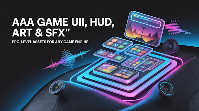 Design aaa quality game ui ux hud graphics and sound effects for your ...
