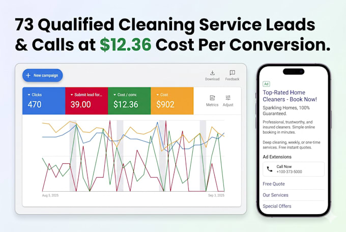 setup and optimize google ads campaigns for local business leads and calls