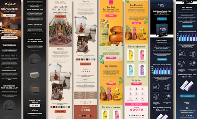 design ecommerce email templates for brands
