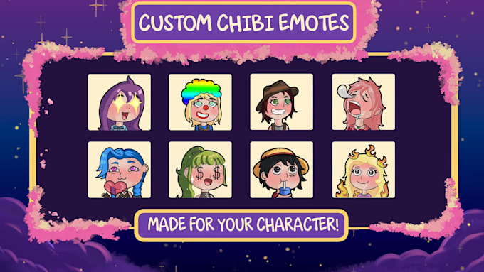 make custom chibi twitch emotes
