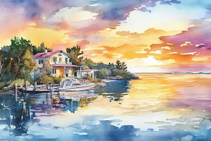 draw for you watercolor illustrations