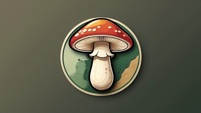 do create mushroom mascot logo for your company