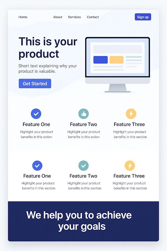 build a responsive nextjs landing page deployed on vercel