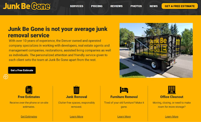 do junk removal website dumpster website cleaning website