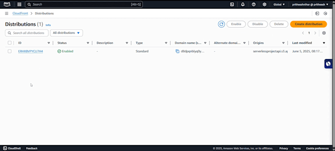 deploy serverless app using s3, lambda, and API gateway