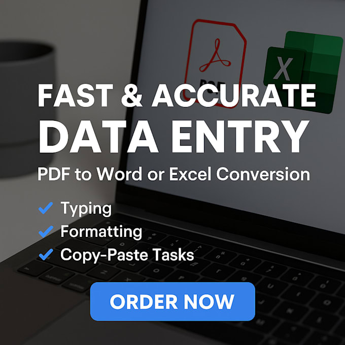 do fast and accurate PDF data entry and file conversion