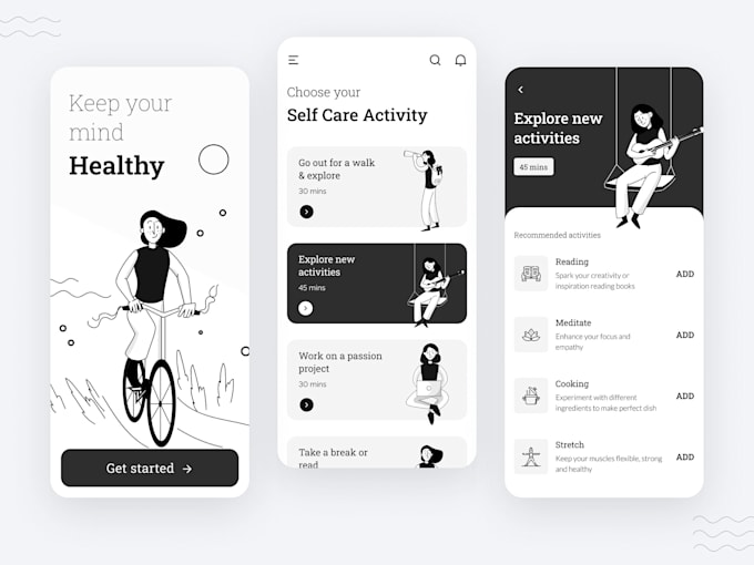 develop calories tracking app, ai nutrients detector, self care, habit tracker