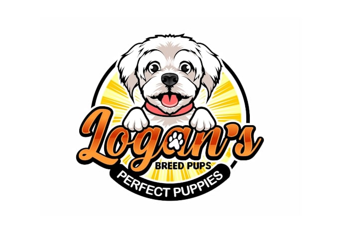 create high quality and beautiful puppy  logo design