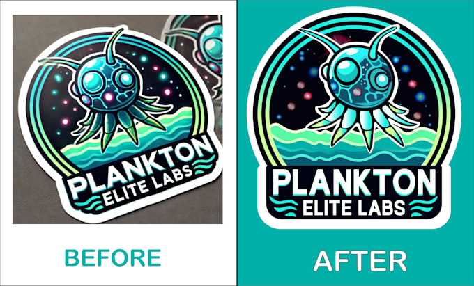 recreate and enhance your existing logo, sticker   into a high resolution vector