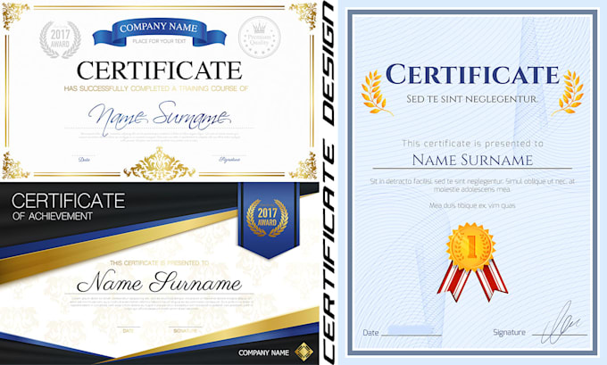 create custom certificate and diploma designs professionally