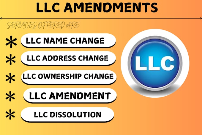 do llc name change, llc ownership transfer, llc address change, llc dissolution