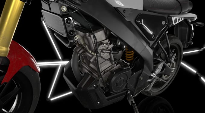 3d yamaha bike model,motorcycle design,3d car rig,military bike,car for web,glb