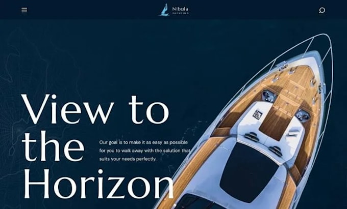 create luxury yacht, boat or cruise rental wordpress website