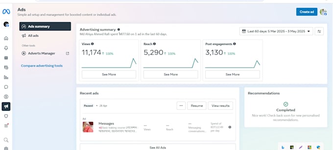 setup and manage facebook and instagram ads