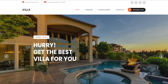create a custom laravel theme for real estate, villa, or property website