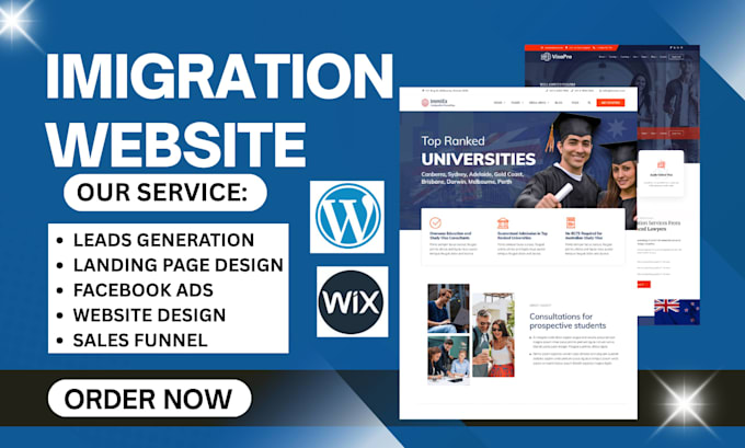 build immigration website immigration visa website consulting, law firm website