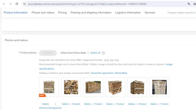 do product postings on alibaba store ads bulk listings