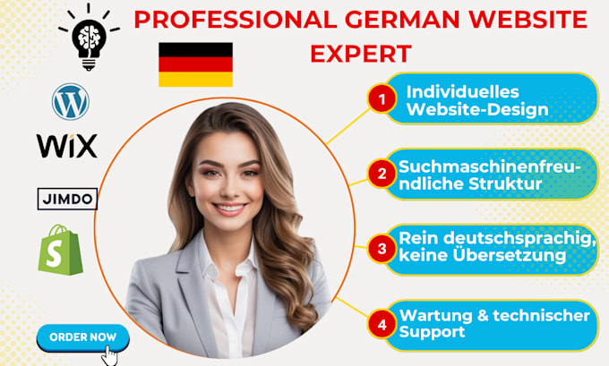 develop german wordpress website redesign german wordpress website deutsch wix