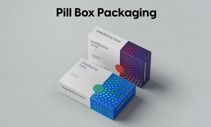 create pill labels and boxes design