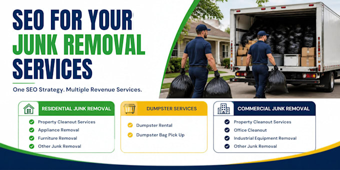 do seo for junk removal, dumpster rental, junk hauling and cleanout websites