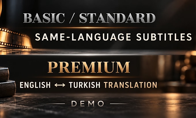 create english or turkish subtitles and srt captions