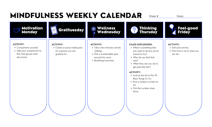 create social media content calendar for instagram, linkedin