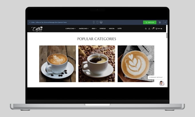 design fresh coffee shopify store mocha coffee latte website coffee beans store