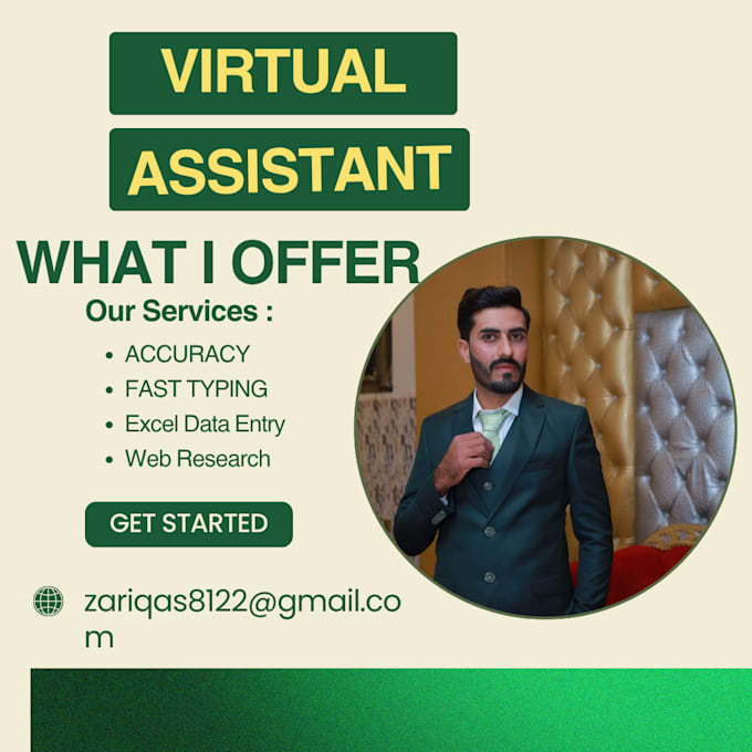 be your reliable data entry virtual assistant