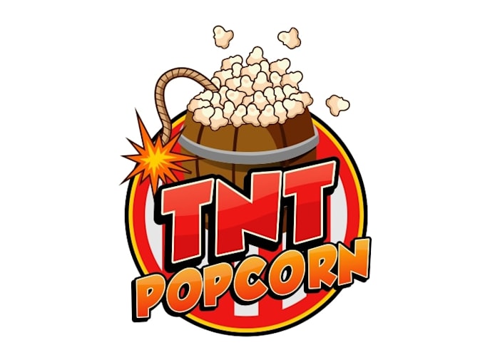design unique popcorn logo