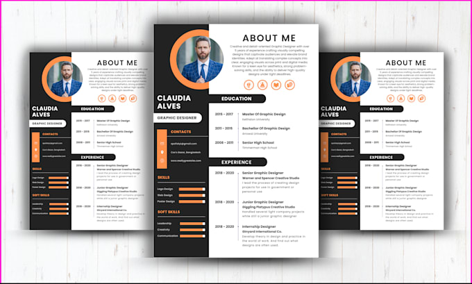 design infographic resume, CEO, cto, vp, director resume, or CV