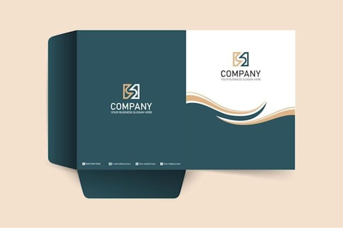 do modern, professional corporate presentation folder