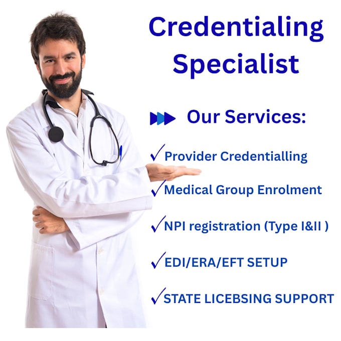 do credentialing, enrollment and  medical billing  as medical biller