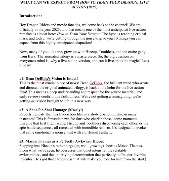 be your professional youtube scriptwriter for any niche