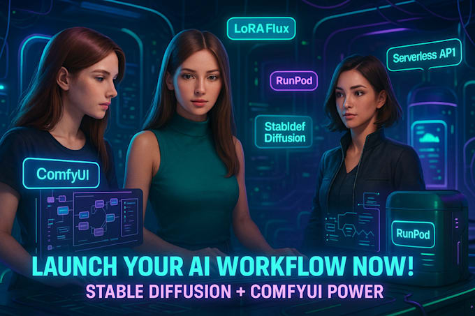 deploy stable diffusion with comfyui on runpod using lora flux and api severless