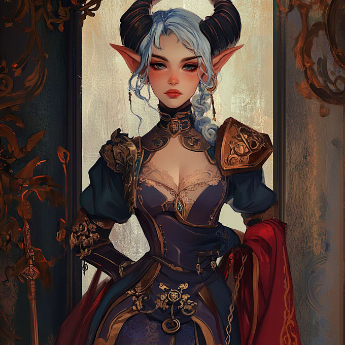 make artwork for fictional fantasy characters