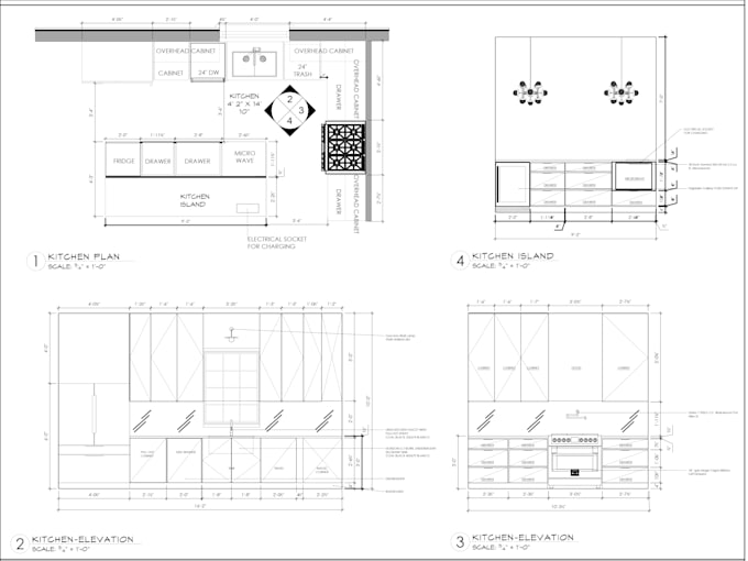 provide interior exterior working drawings,  full set, USA standards permit