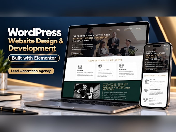 design wordpress website using elementor and divi,  elementor wordpress website