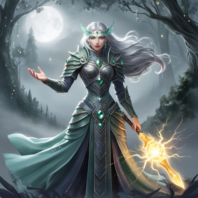Create a fantasy character concept art by Rickdrew | Fiverr