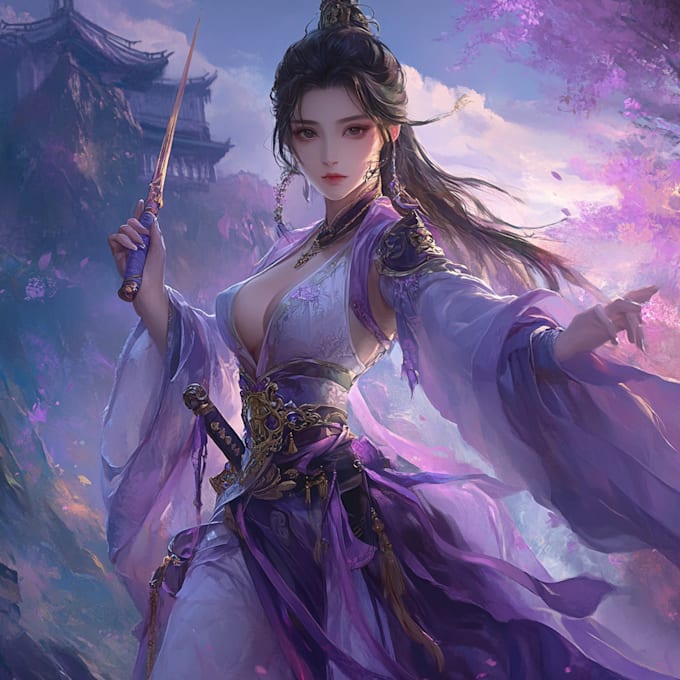 create a distinctive fantasy or game character illustration