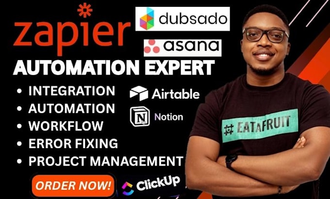 setup zapier integration dubsado asana automation clickup airtable workflow vr