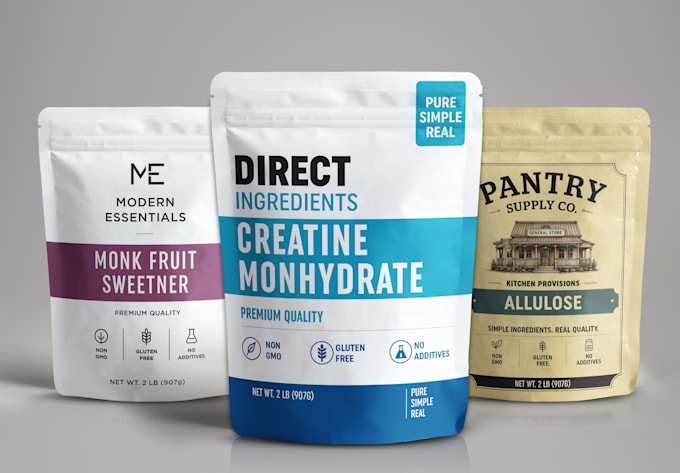 design packaging and label design, product packaging design with 3d mockup