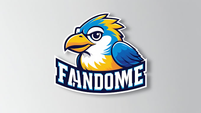 design bird mascot logo with express delivery