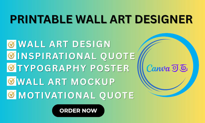 design printable typography poster, motivational wall art