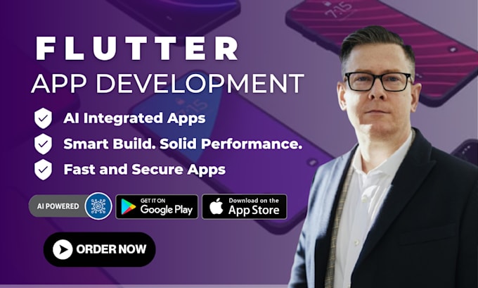 flutter mobile app development, android app, ios app, as a flutter developer