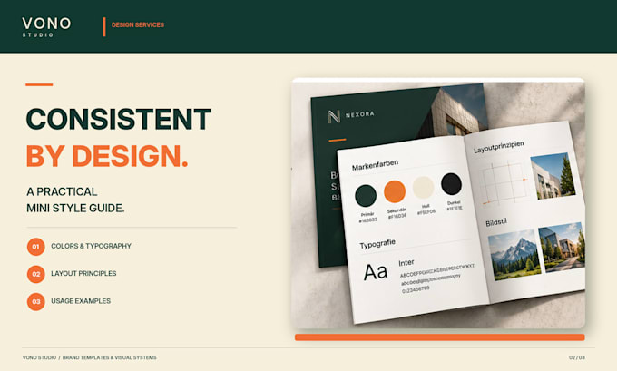 create branded design templates and a mini brand style guide
