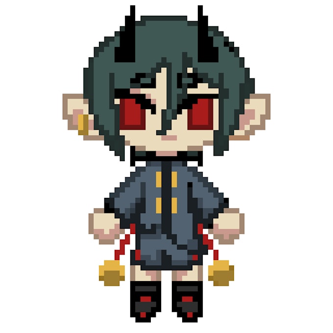 draw a simple pixel icon of your character